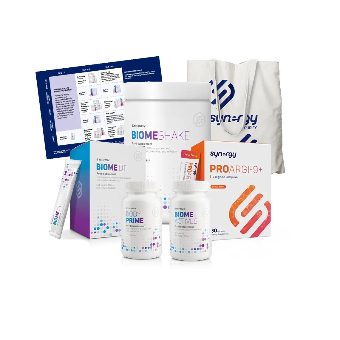 Paket Purify: Biome Shake, Biome DT, Biome Actives, Body Prime in ProArgi-9+